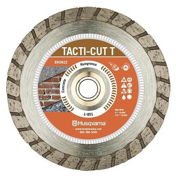 Husqvaqrna Husqvarna Tacti-Cut Dri Disc 4 in. D X 7/8 in. Steel Turbo Diamond Saw Blade 1 pk 542761416 - main